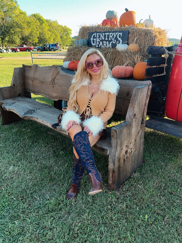 Maple Honey Fur Sweater
