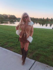 Maple Honey Fur Sweater