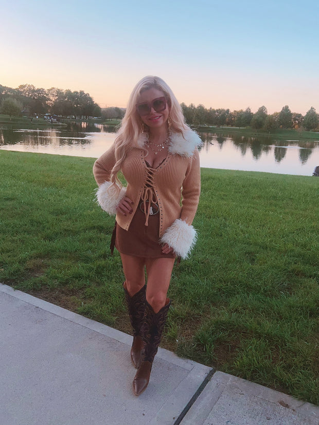 Maple Honey Fur Sweater