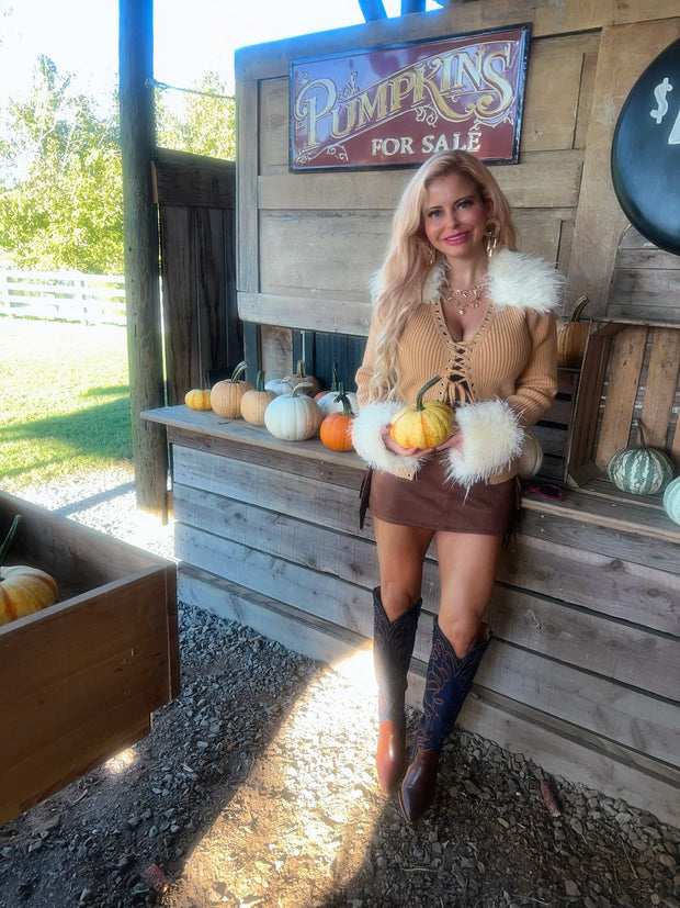 Maple Honey Fur Sweater