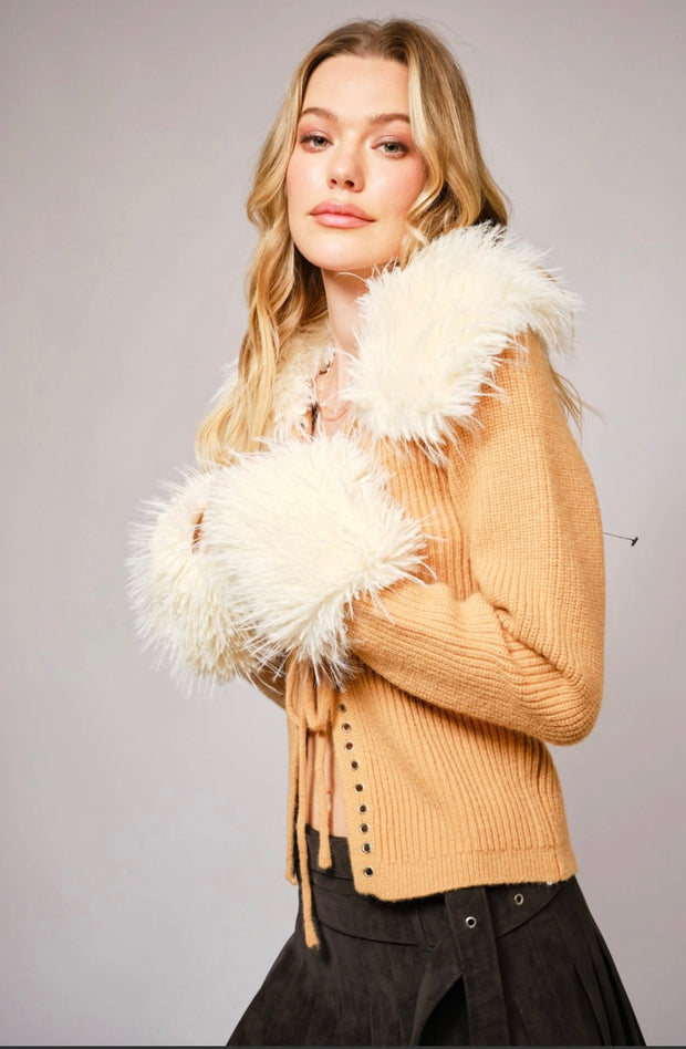 Maple Honey Fur Sweater