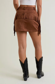Cinnamon Mocha Fringe Skirt