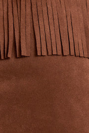 Cinnamon Mocha Fringe Skirt