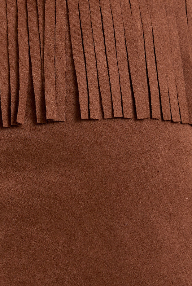 Cinnamon Mocha Fringe Skirt