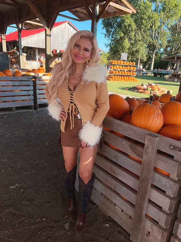 Maple Honey Fur Sweater