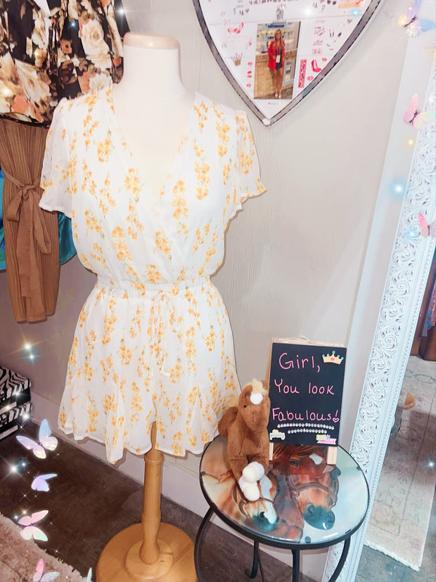 Yellow Buttercup Frosting Romper