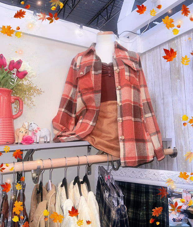 Pumpkin Snickerdoodle Plaid Jacket