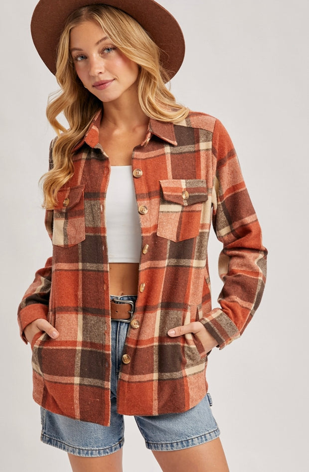 Pumpkin Snickerdoodle Plaid Jacket