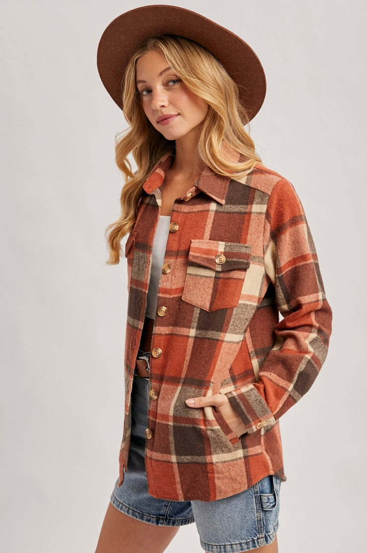 Pumpkin Snickerdoodle Plaid Jacket