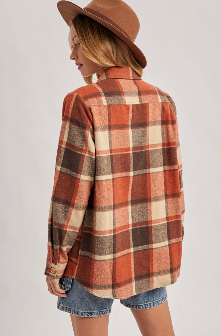 Pumpkin Snickerdoodle Plaid Jacket