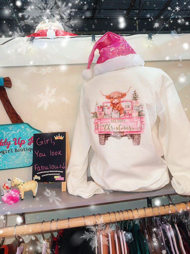 Highland Cow Christmas Sweatshirt