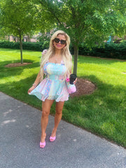 Strawberry Lemonade Stand Romper Dress