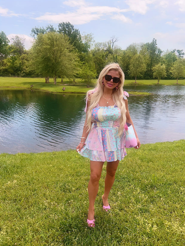 Strawberry Lemonade Stand Romper Dress