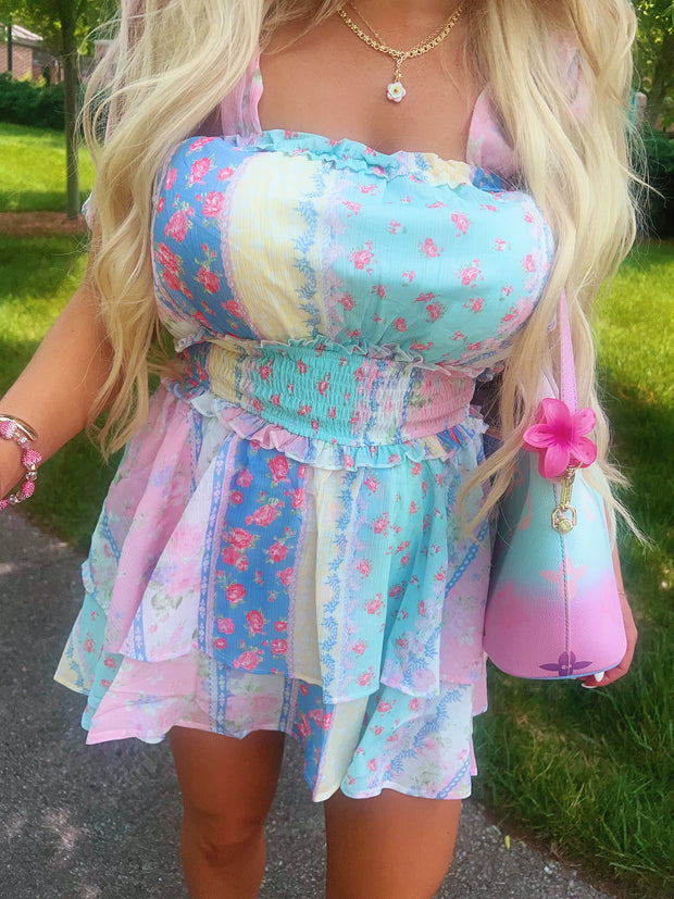Strawberry Lemonade Stand Romper Dress