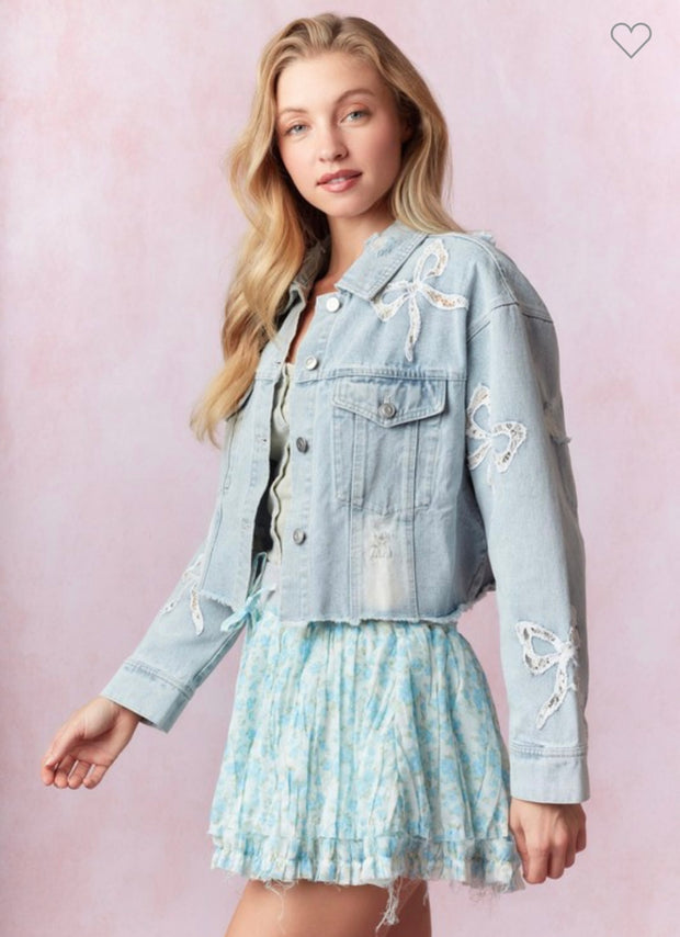 Bow Denim Jacket