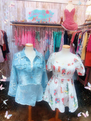 Bow Denim Skort